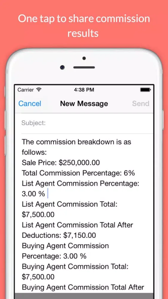 Zrzuty ekranu Real Estate Agent Commission Calculator