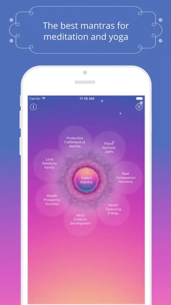 Tangkapan layar Mantras for Meditation