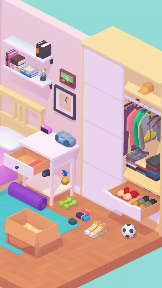 Capturas de tela do Unpacking