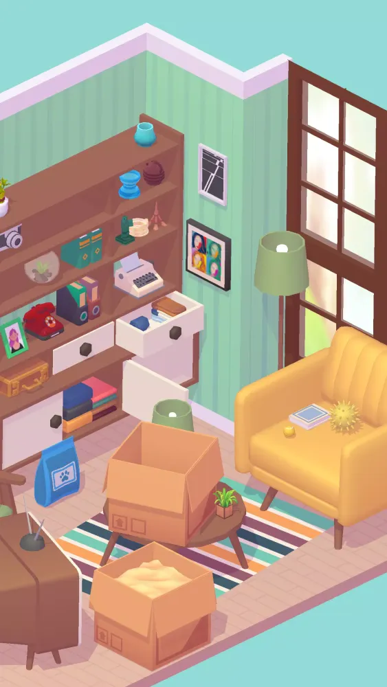 Capturas de tela do Unpacking
