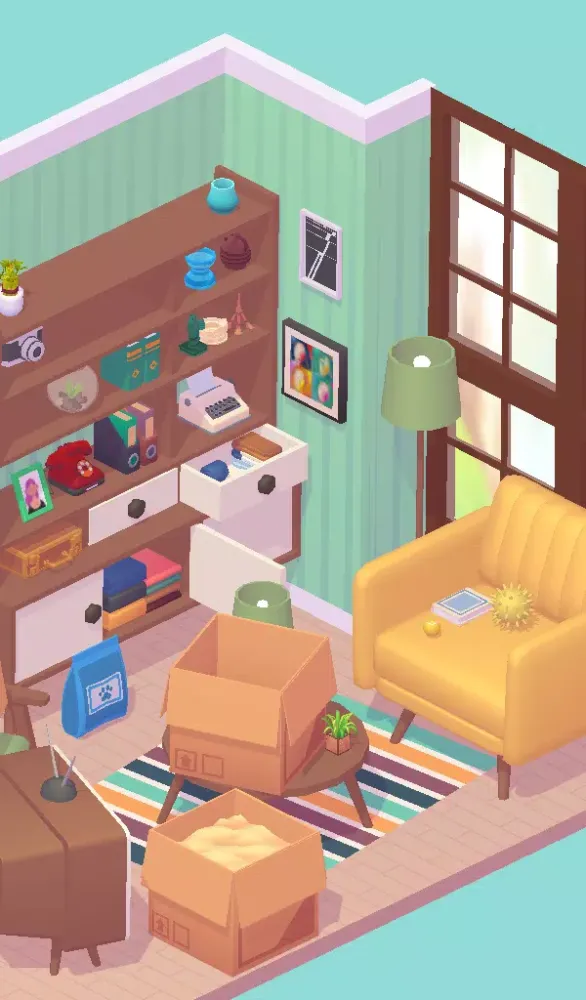 Capturas de tela do Unpacking