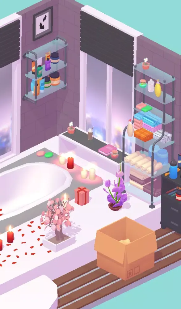 Capturas de tela do Unpacking