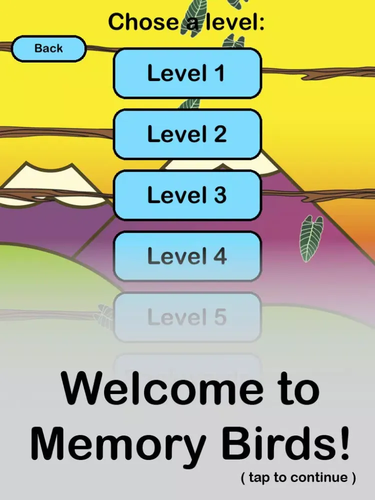 Memory Birds N-Back Game iPad  स्क्रीनशॉट