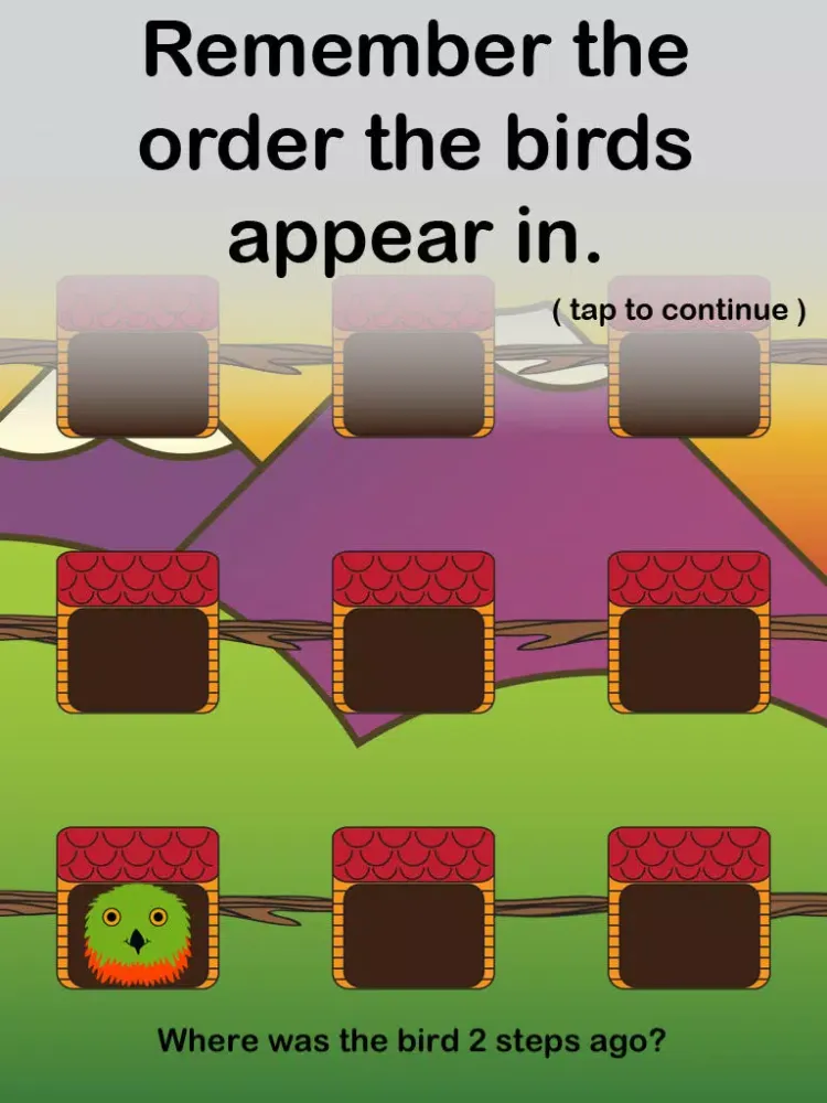 Memory Birds N-Back Game iPad  स्क्रीनशॉट