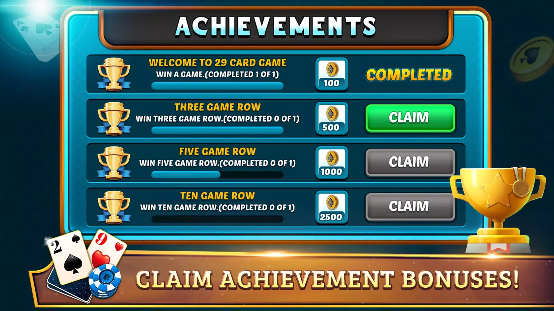 Capturas de pantalla de 29 Card Game Plus