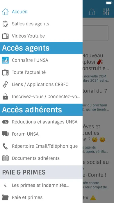 UNSA CRBFC سکرین شاٹس