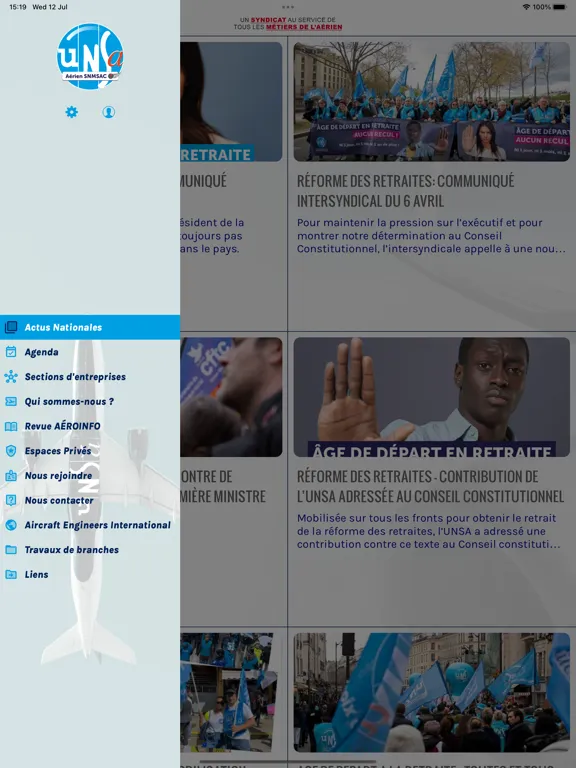 Скриншоты UNSA Aérien iPad 