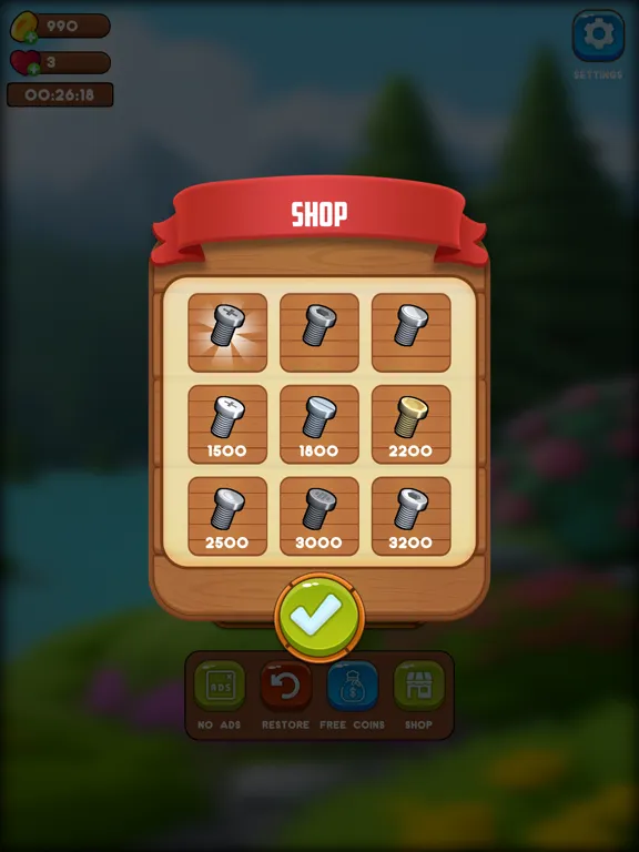 ภาพหน้าจอของ Wood Nuts Bolts : Screw Puzzle iPad 