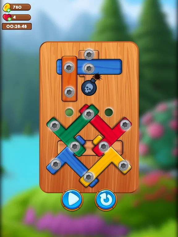 ภาพหน้าจอของ Wood Nuts Bolts : Screw Puzzle iPad 