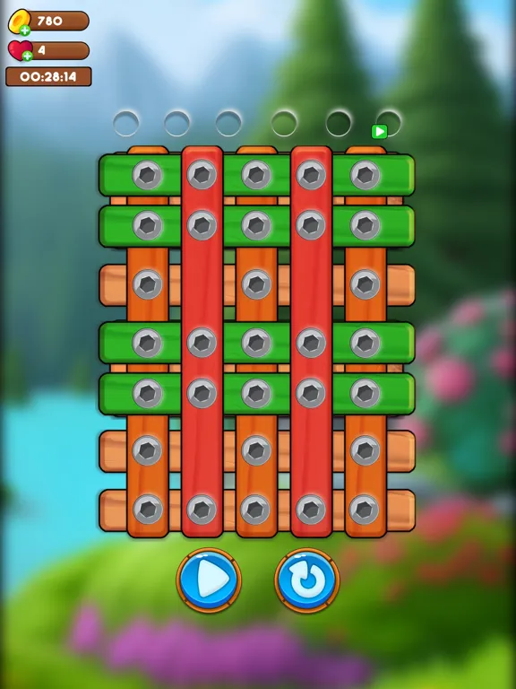 ภาพหน้าจอของ Wood Nuts Bolts : Screw Puzzle iPad 