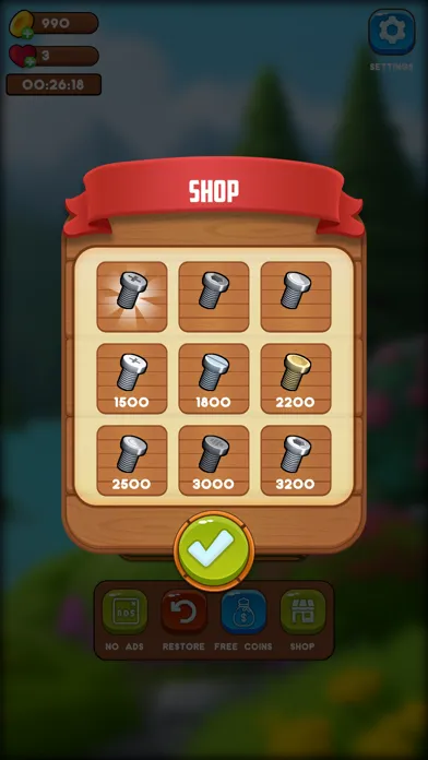 ภาพหน้าจอของ Wood Nuts Bolts : Screw Puzzle