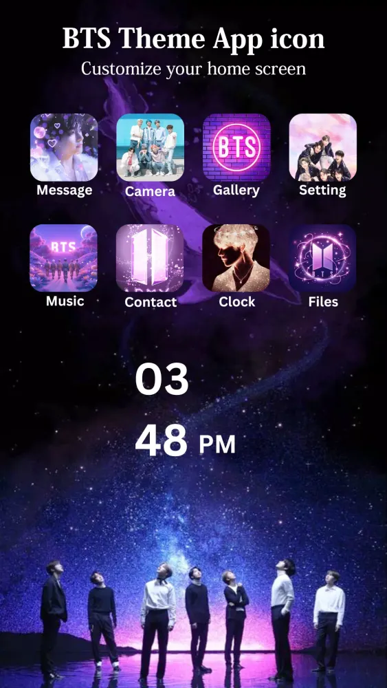 BTS Wallpaper Theme App Icons Screenshots