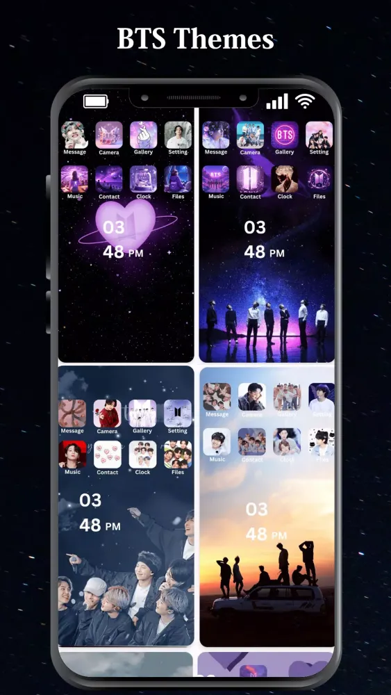 BTS Wallpaper Theme App Icons Screenshots