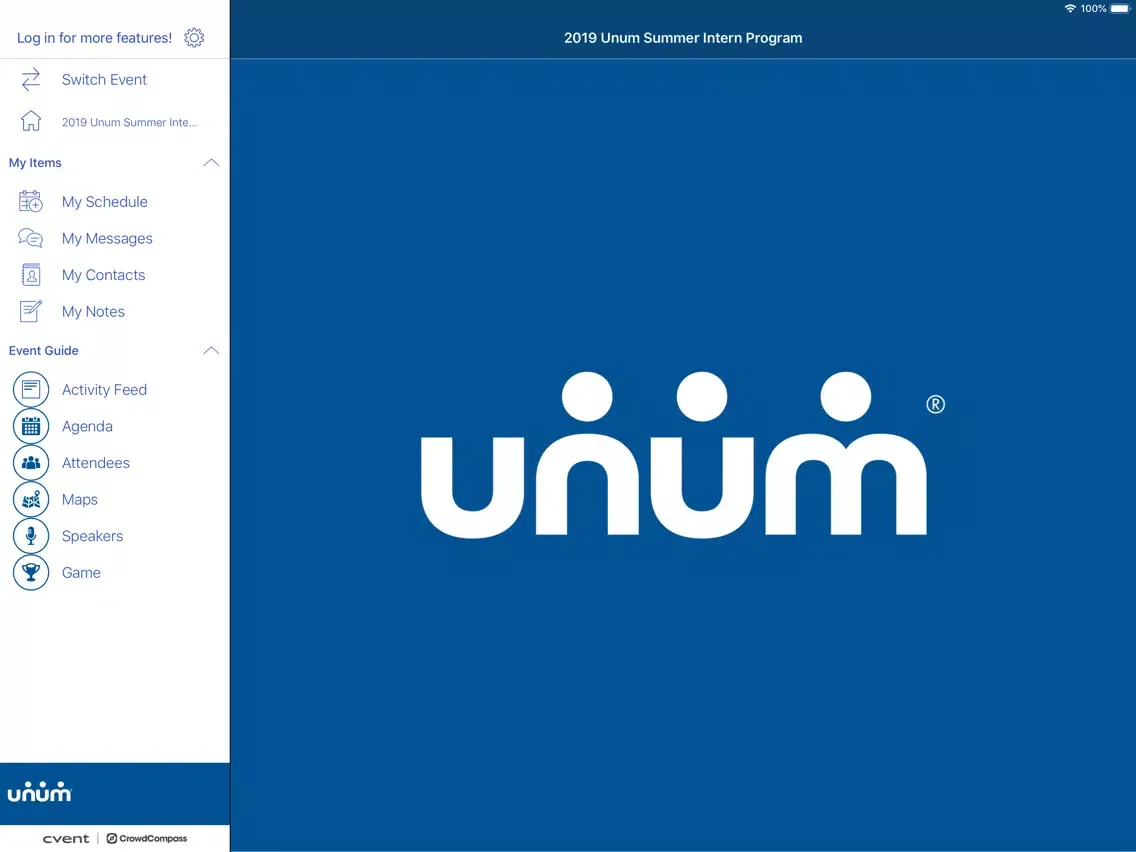 Unum Events iPad  سکرین شاٹس