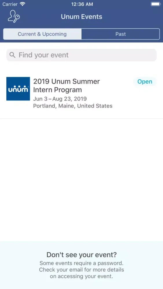 Unum Events سکرین شاٹس