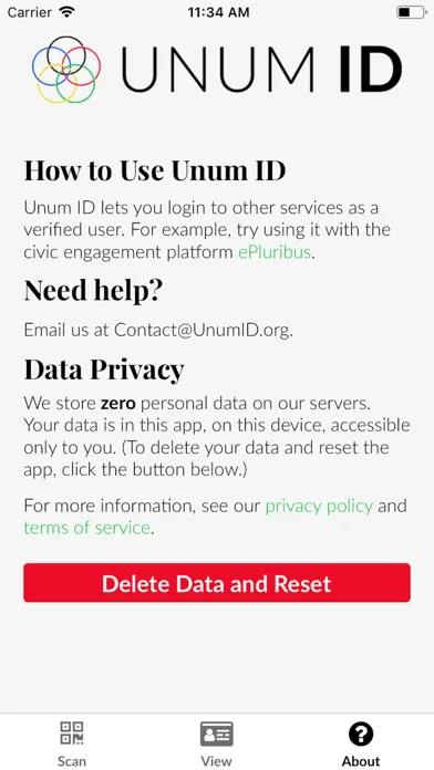 Unum ID 스크린샷