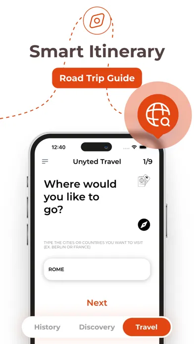Zrzuty ekranu AI Travel Planner: Itinerary