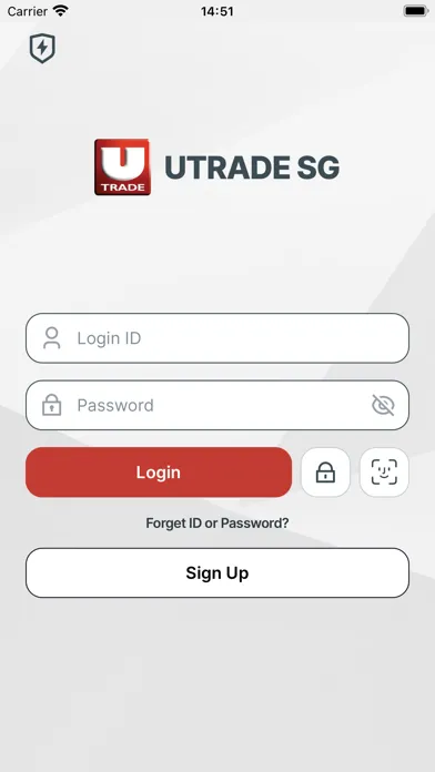 Tangkapan skrin UTRADE SG