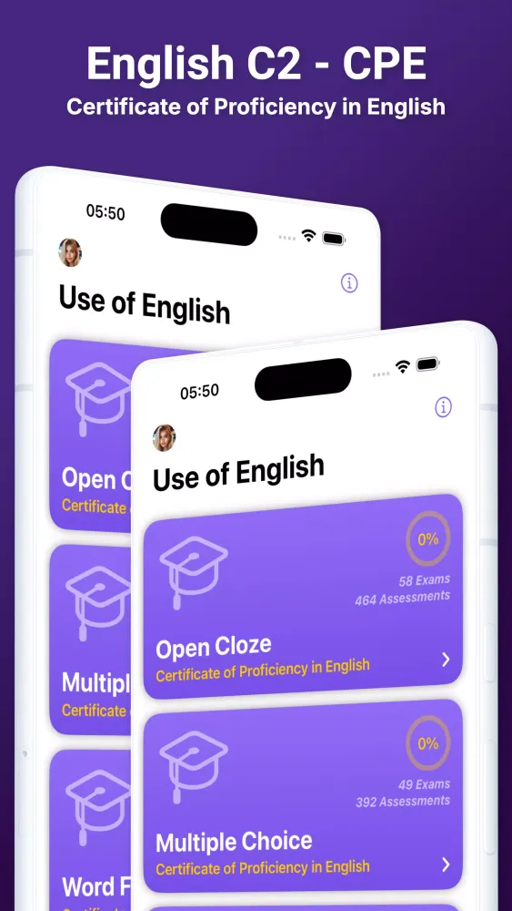 Capturas de tela do English C2 CPE
