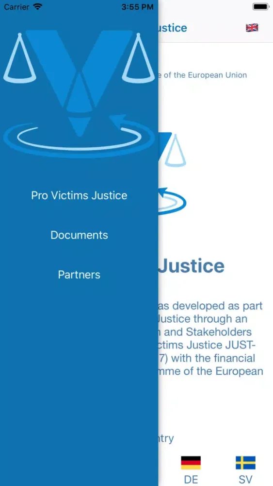Captures d'écran de Pro Victims Justice