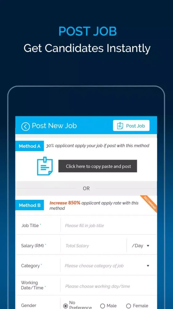 Capturas de pantalla de Upal - Instant Part Time