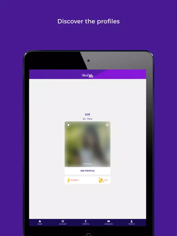 Blind Me - Dating App iPad 應用截圖
