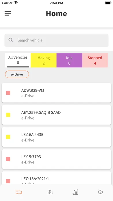 Tangkapan layar eDrive Tracking
