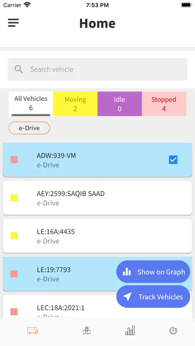 Tangkapan layar eDrive Tracking