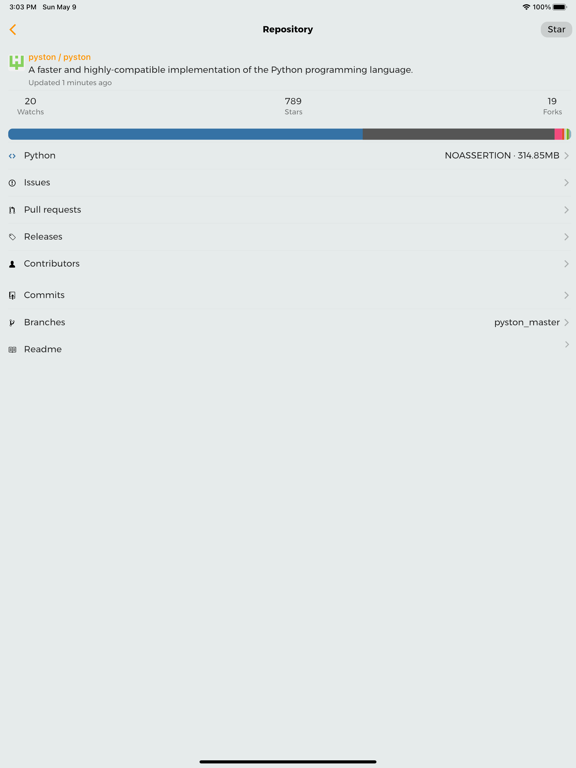 Tangkapan skrin Gitter Lite iPad 