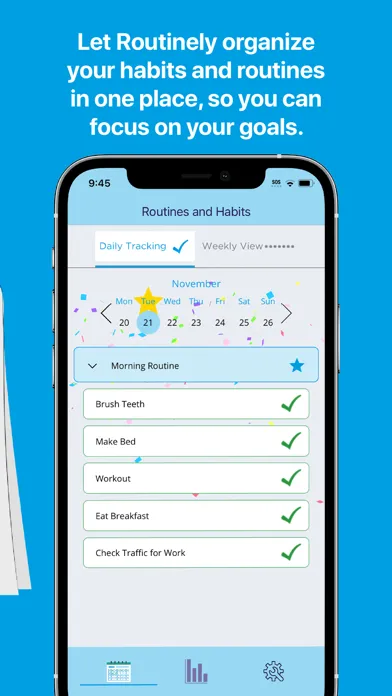 Routinely: Habit Tracker سکرین شاٹس
