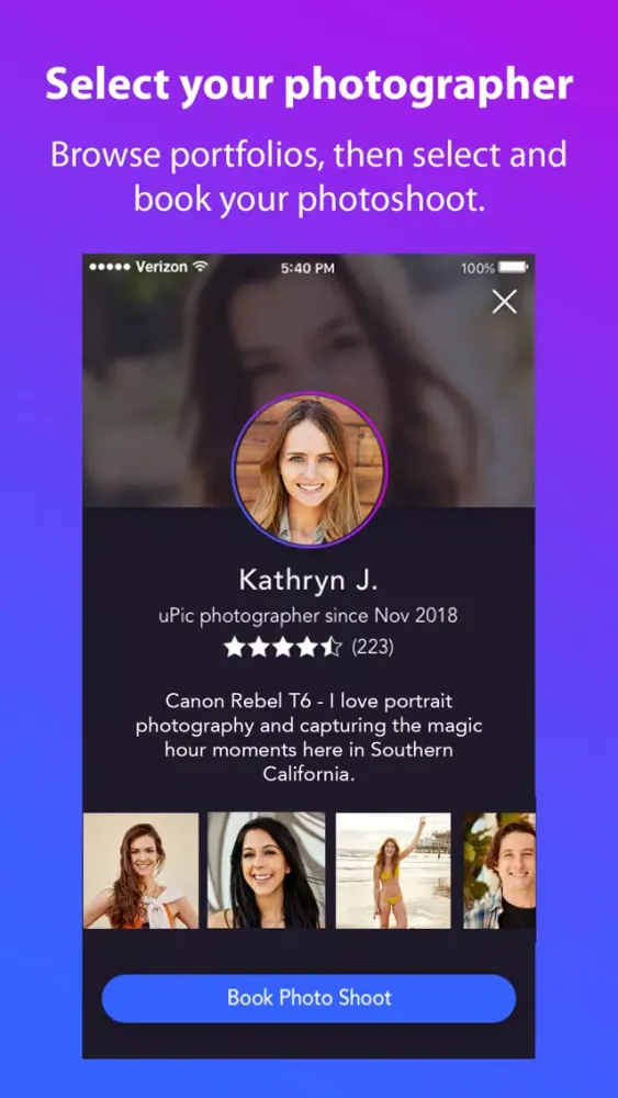 uPic: On Demand Photoshoots Screenshots