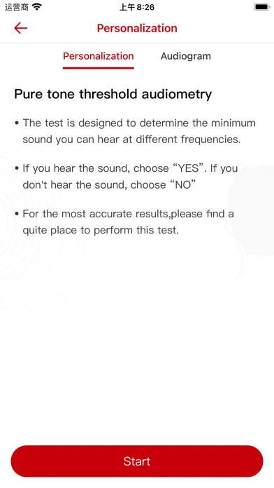 Zrzuty ekranu Hearing Control