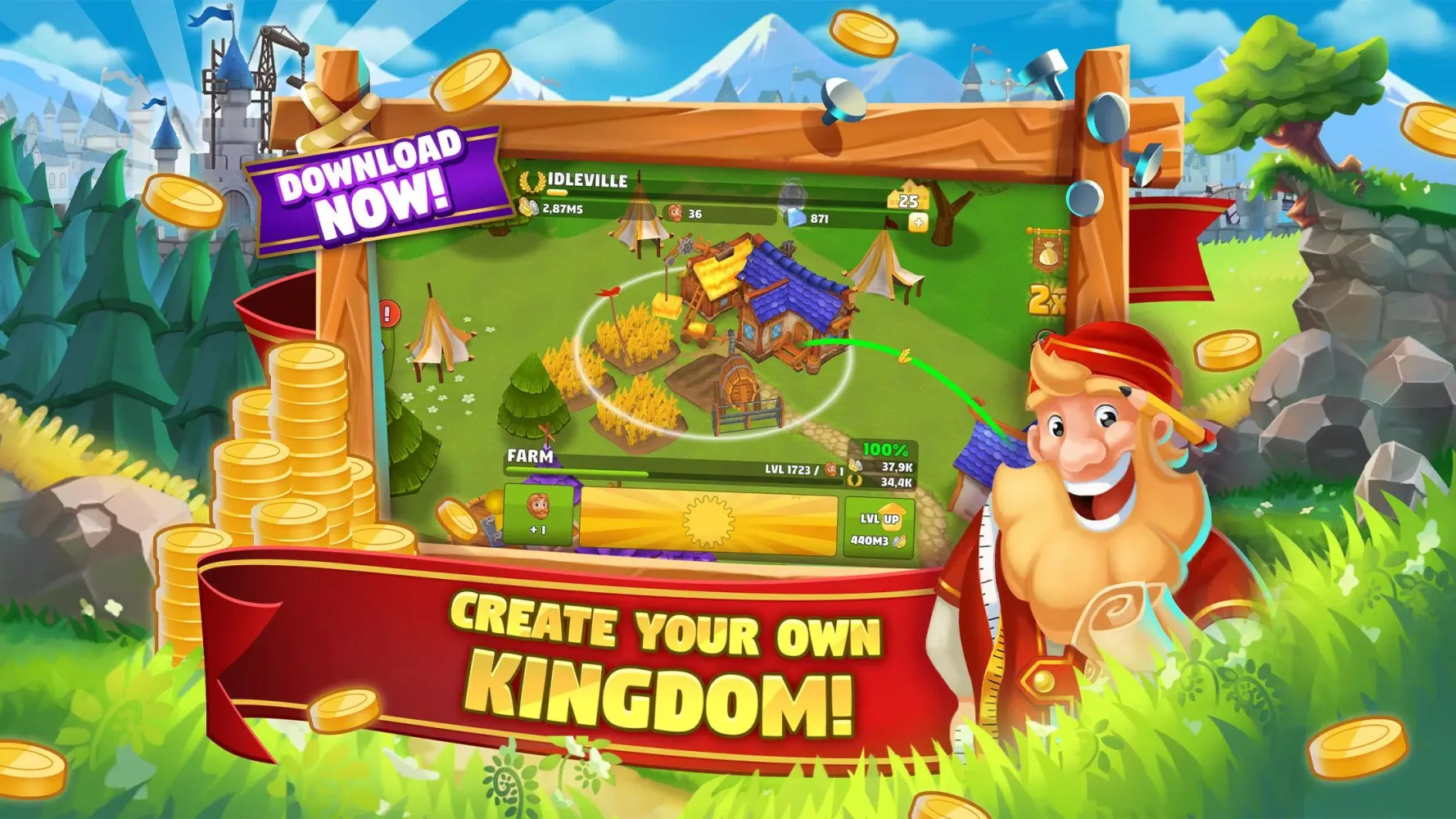 Capturas de tela do Idle Kingdom Builder
