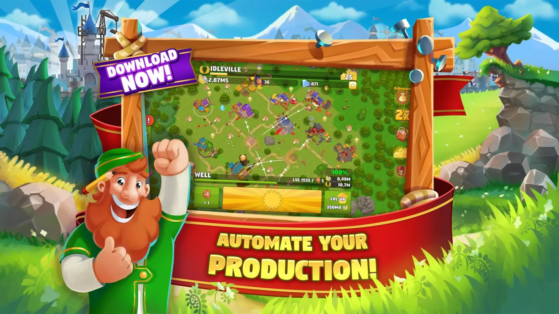 Capturas de tela do Idle Kingdom Builder