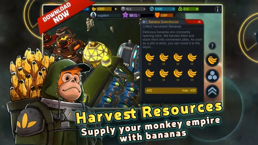 Screenshot di Deep Space Banana