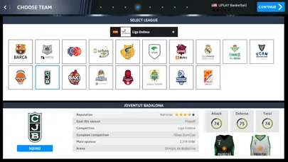 Captures d'écran de iBasketball Manager 22