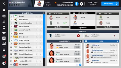 Captures d'écran de iBasketball Manager 22