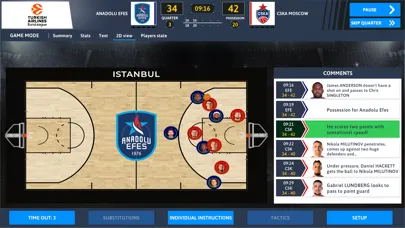 Captures d'écran de iBasketball Manager 22