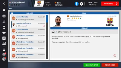 Captures d'écran de iBasketball Manager 22