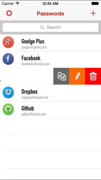 Capturas de pantalla de VPass - Save my password login