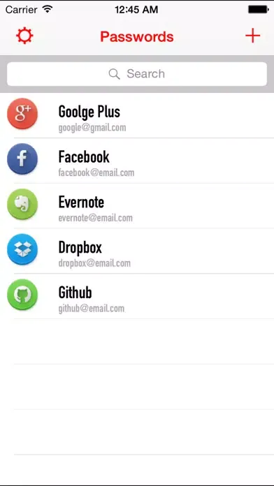 Capturas de pantalla de VPass - Save my password login