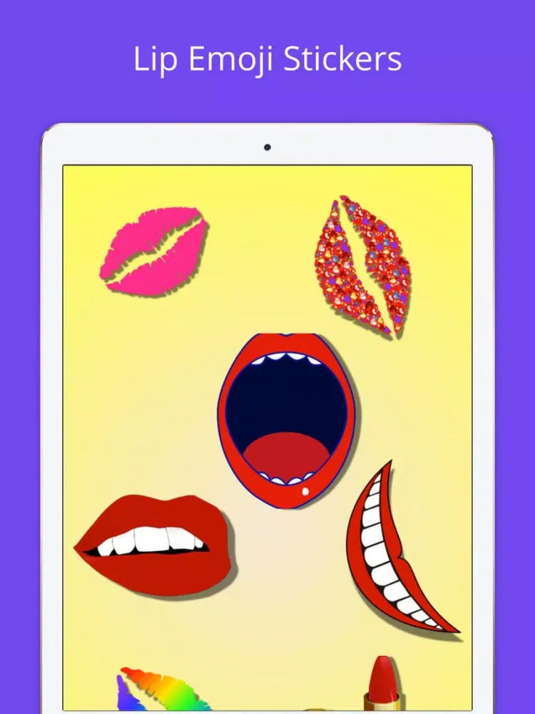 Скриншоты Lip Emoji Stickers iPad 