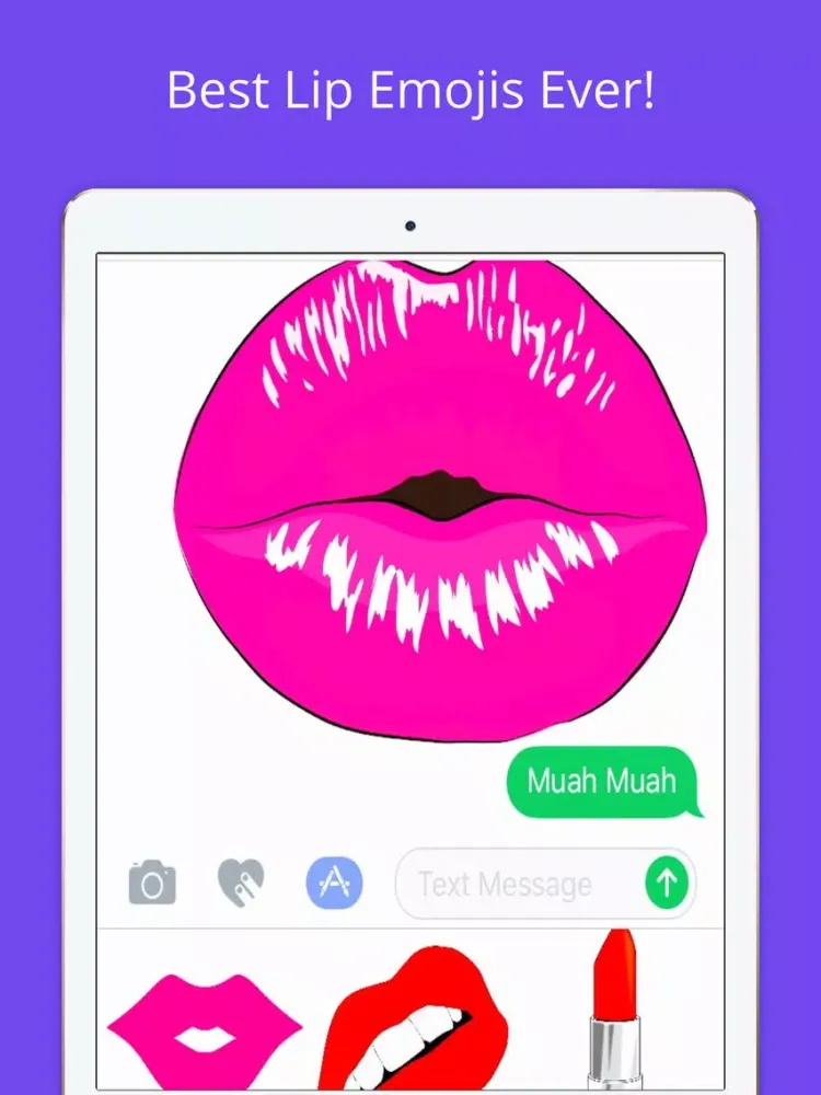 Скриншоты Lip Emoji Stickers iPad 