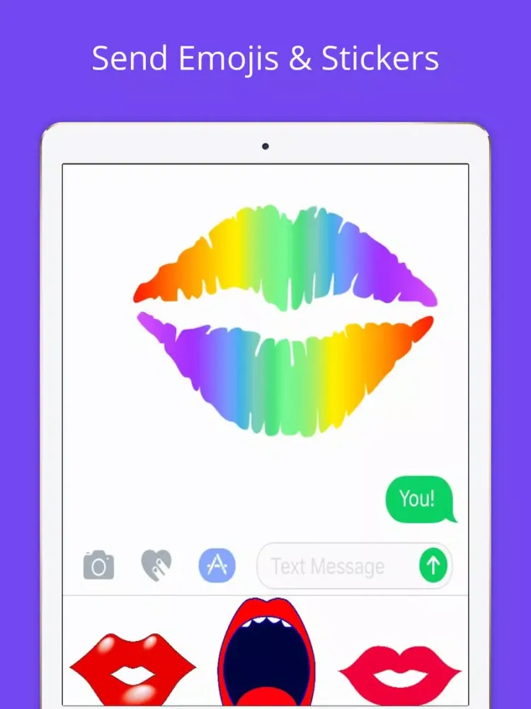Скриншоты Lip Emoji Stickers iPad 