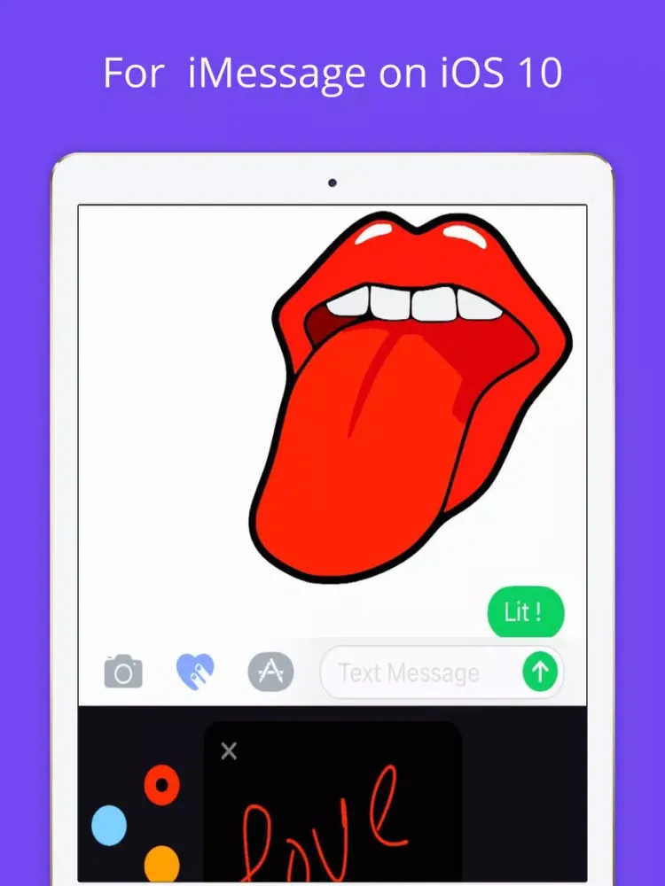 Скриншоты Lip Emoji Stickers iPad 