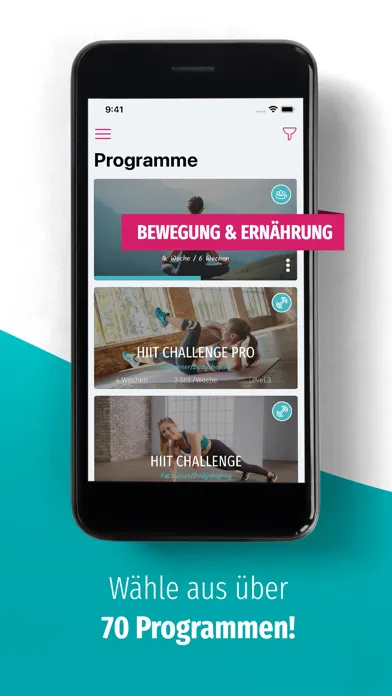 Capturas de tela do fitnessRAUM.de – Home Workouts