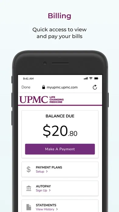 MyUPMC স্ক্রিনশট