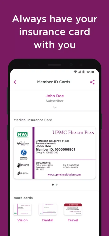 UPMC Health Plan應用截圖