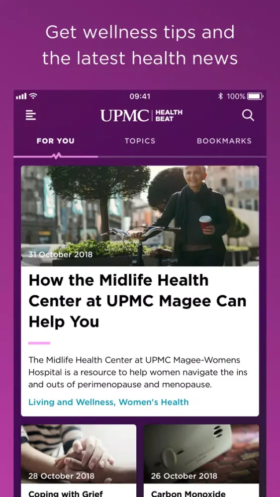 Captures d'écran de UPMC HealthBeat
