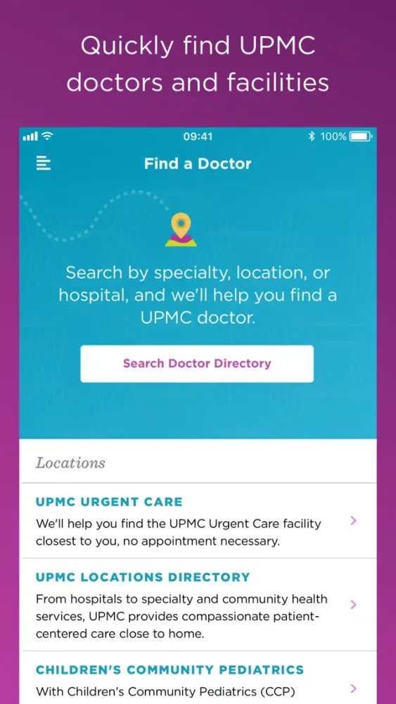 Captures d'écran de UPMC HealthBeat